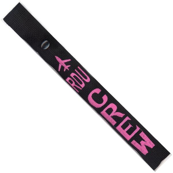 Airplane Crew Strap - RDU - Pink on Black