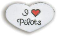 I Love Pilots Lapel Pin