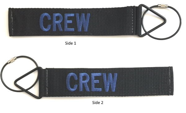 'TudeTags™ CREW Luggage Tag - Blue on Black