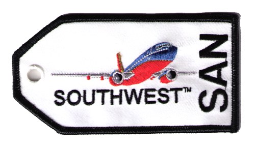 Southwest Airlines SAN Embroidered Luggage Tag