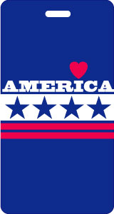 America Luggage Tag