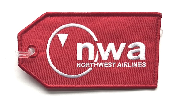 Northwest Airlines Embroidered Luggage Tag