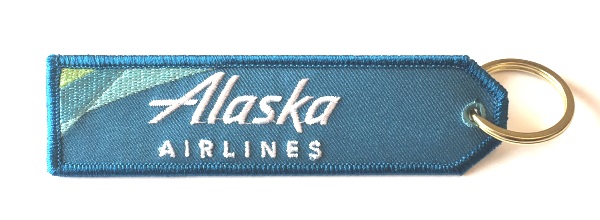 Alaska Airlines Embroidered Key Ring Banner