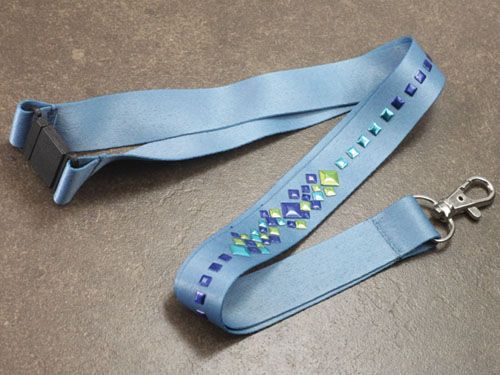 Blue Glacier Ribbon Lanyard