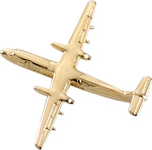 DASH-8 Lapel Pin - Gold