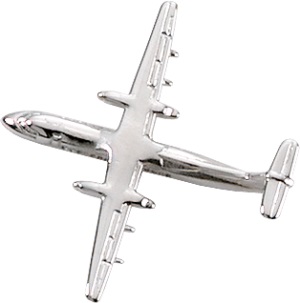 DASH-8 Lapel Pin - Silver