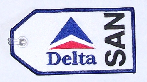 Delta Air Lines SAN Embroidered Luggage Tag