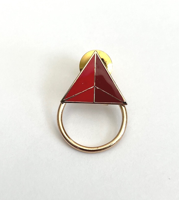 Delta Triangle Widget Eyeglass Holder Lapel Pin