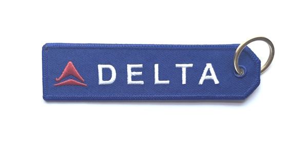 Delta Air Lines Embroidered Key Ring Banner