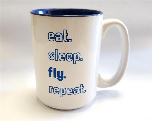 Eat, Sleep, Fly, Repeat Mug