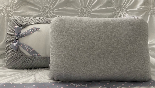 FaceSecret Cotton Slip-Over Pillowcase - Gray