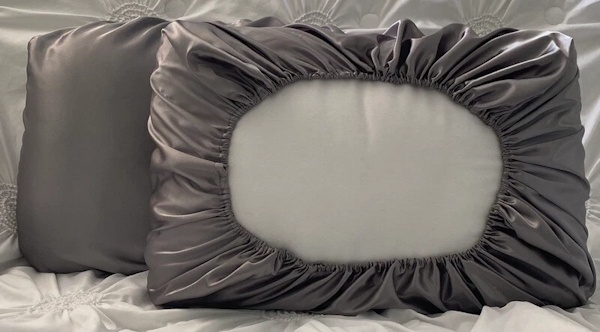 FaceSecret Satin Slip-Over Pillowcase For Men - Gray