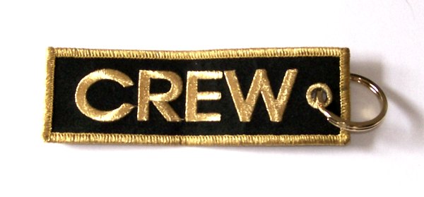 Gold Crew Embroidered Key Ring Banner