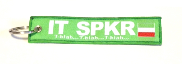 Italian Speaker Embroidered Key Ring Banner