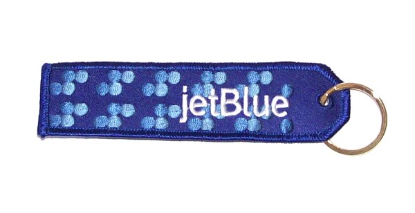 jetBlue Embroidered Key Ring Banner