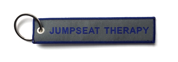 Jumpseat Therapy Embroidered Key Ring Banner