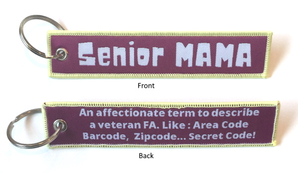 "Senior Mama" DefinitionEmbroidered Key Ring Banner