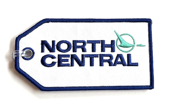 North Central Airlines Embroidered Luggage Tag