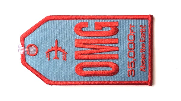 OMG Embroidered Luggage Tag