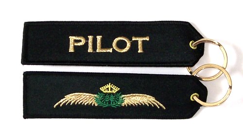 Pilot Wings Embroidered Key Ring Banner