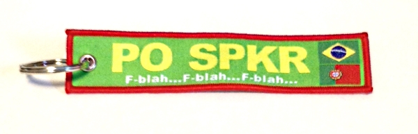 Portuguese Speaker Embroidered Key Ring Banner