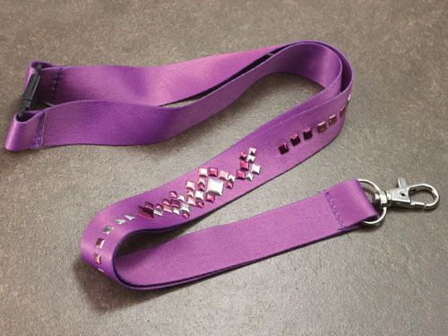 Purple Tiara Ribbon Lanyard