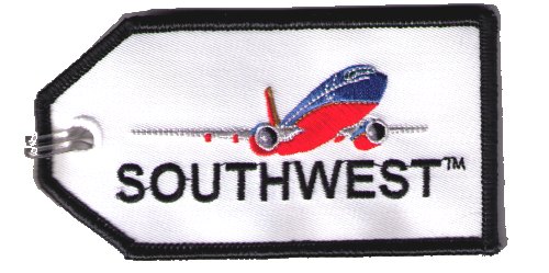 Southwest Airlines Embroidered Luggage Tag