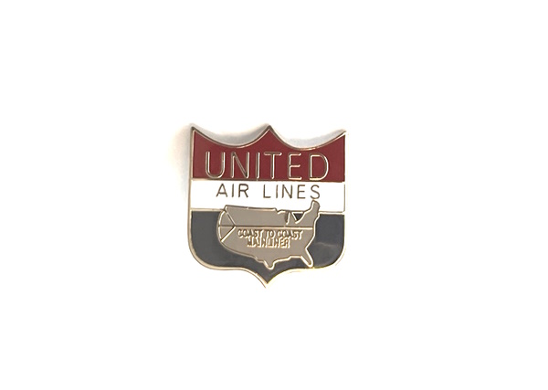United Airlines 1930's Mainliner Shield Lapel Pin