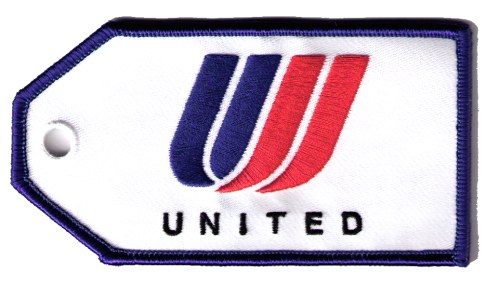 [United Airlines Embroidered Luggage Tag] | Flight Attendant Shop