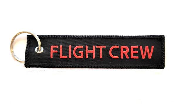 Flight Crew Embroidered Key Ring Banner - Red/Black