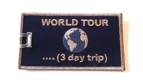 World Tour Embroidered Luggage Tag