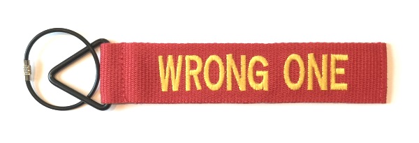 wrong one luggage tag