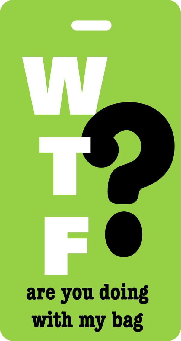 WTF? Luggage Tag - Lime