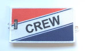 CREW Embroidered Luggage Tag - Red,White,Blue