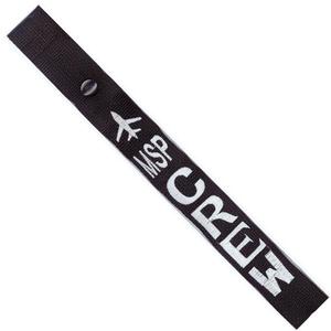 Airplane Crew Strap - MSP - Silver on Black
