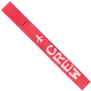 Airplane Crew Strap - White on Red