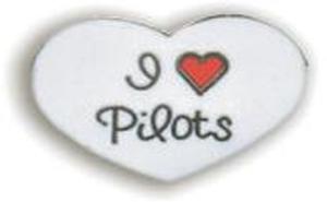 I Love Pilots Lapel Pin