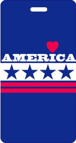 America Luggage Tag