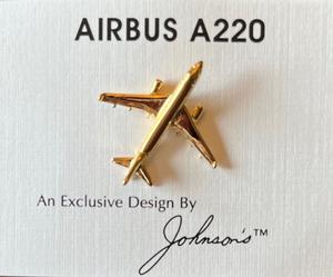 Airbus A220 Lapel Pin - Gold