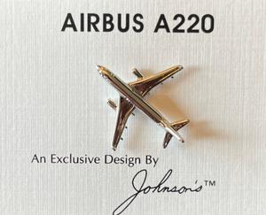 Airbus A220 Lapel Pin - Silver