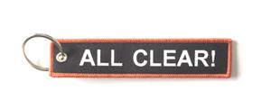 "All Clear" Embroidered Key Ring Banner