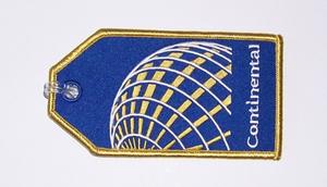 Continental Airlines Embroidered Luggage Tag