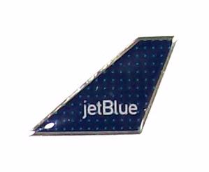 Jet Blue Squares Tail Pin