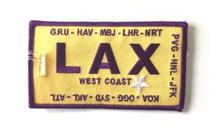 LAX West Coast Luggage Tag - Yellow/Purple