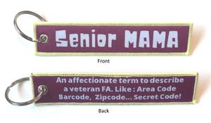 "Senior Mama" DefinitionEmbroidered Key Ring Banner