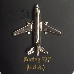 Boeing 737 Lapel Pin - Silver
