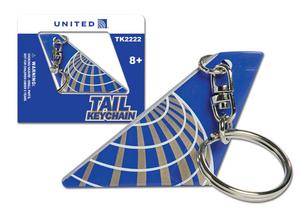 United Airlines Tail Key Chain