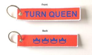 "Turn Queen" Embroidered Key Ring Banner