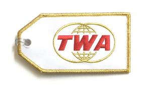 TWA Globe Embroidered Luggage Tag