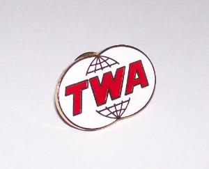 TWA Double Globe Lapel Pin
